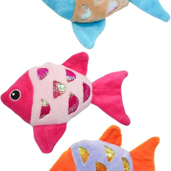 Wild Catz Fisheyz Catnip Cat Toy - 9.5 x 11.5cm - Multicolors 1Pc