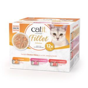Catit Cuisine Chicken Fillet Variety Pack, 12 x 75 g