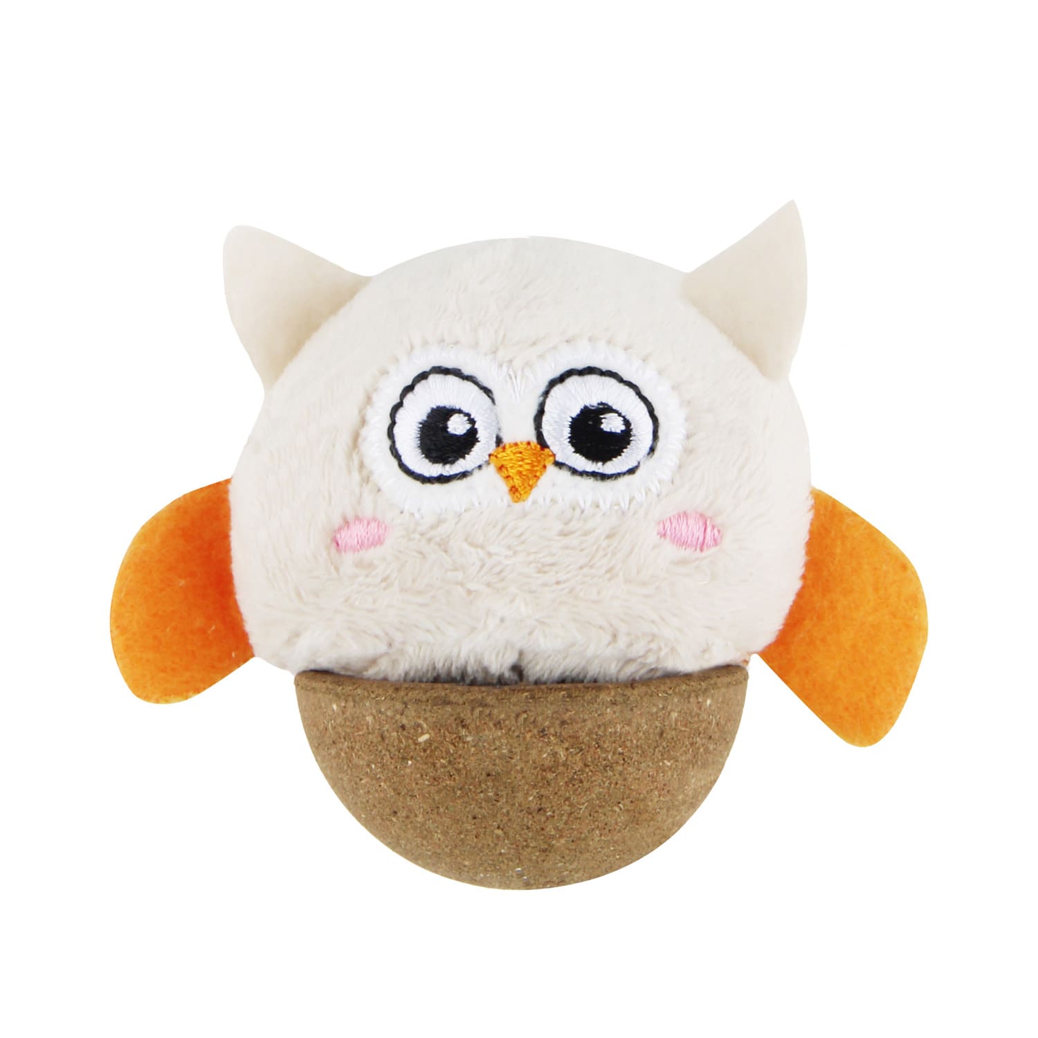7445-1.jpg GiGwi Hemispherical Tumbler Toy with Catnip Owl - Image 1