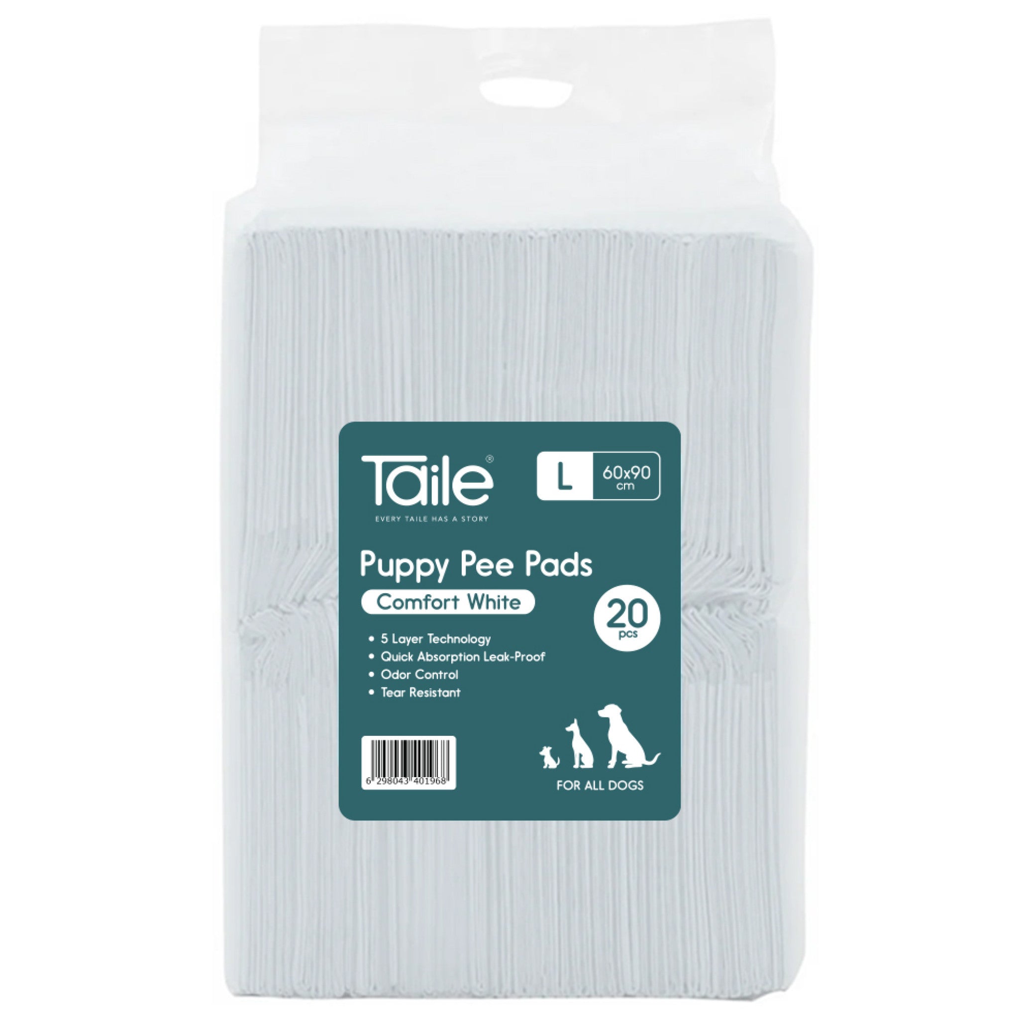 754143.jpg Puppy Pee Pads Comfort White, 20/pk, 60 x 90 cm - Image 1