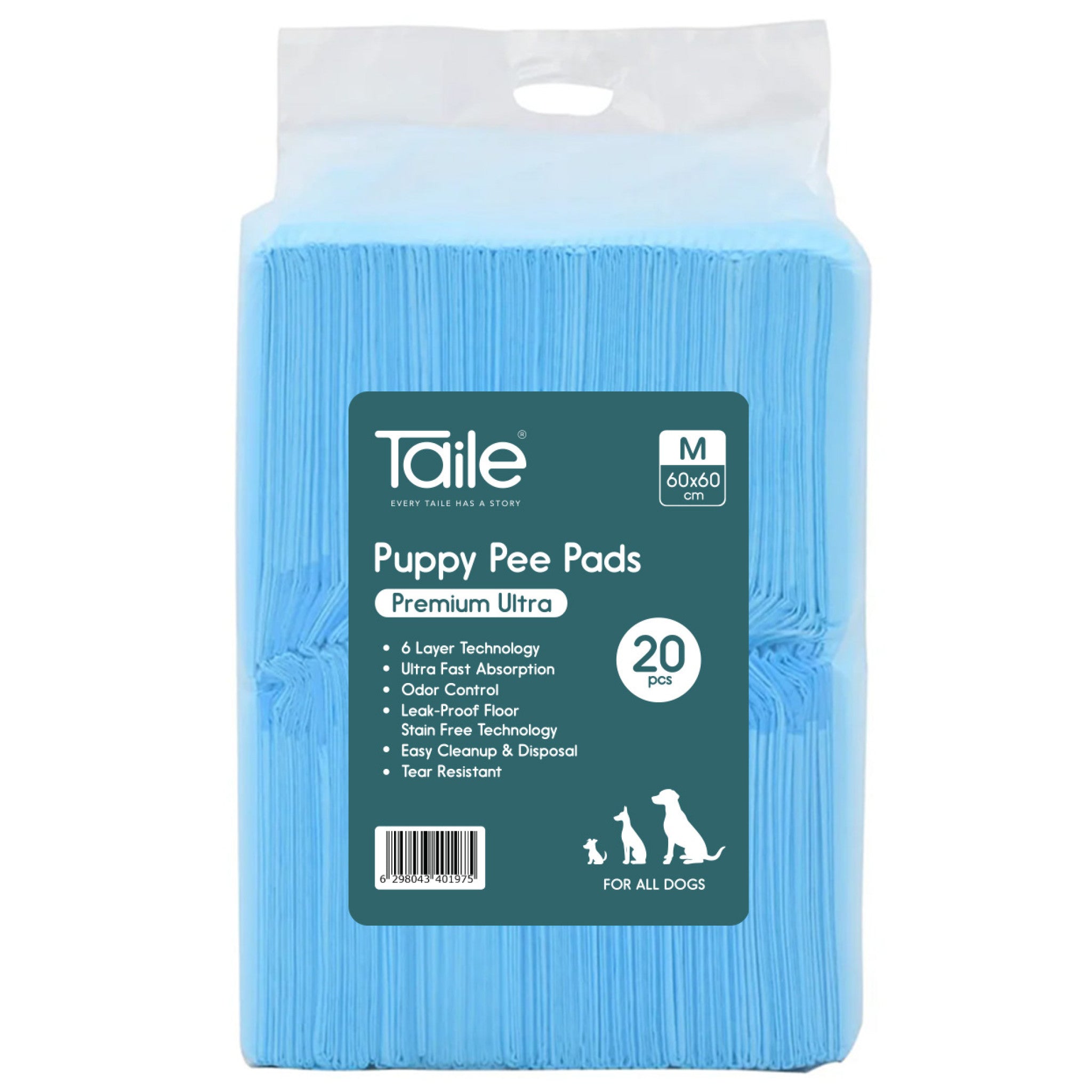 754144.jpg Puppy Pee Pads Premium Ultra Blue, 20/pk, 60 x 60 cm - Image 1