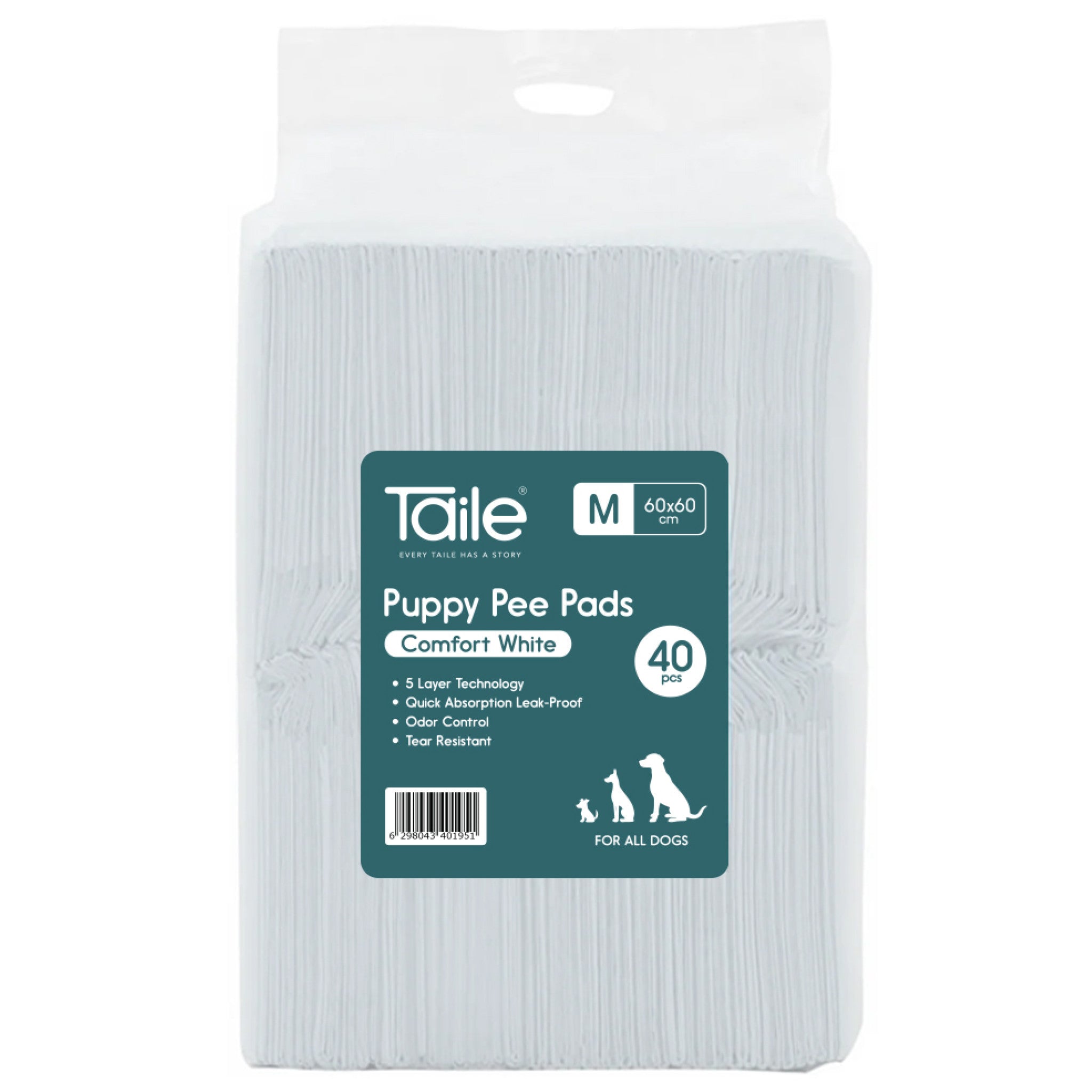 754146.jpg Puppy Pee Pads Comfort White, 40/pk, 60 x 60 cm - Image 1