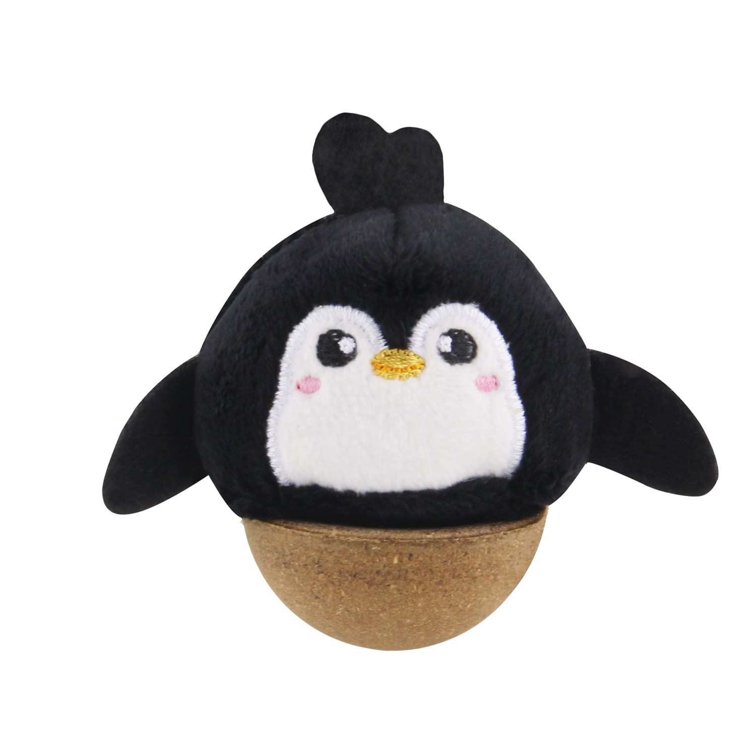 7582-1.jpg GiGwi Hemispherical Tumbler Toy with Catnip Penguin - Image 1