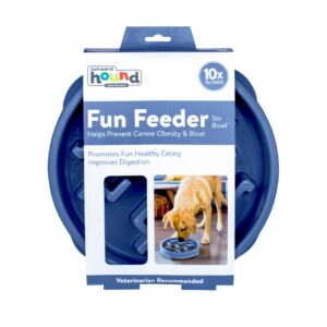 Outward Hound Fun Feeder Notch Blu LG
