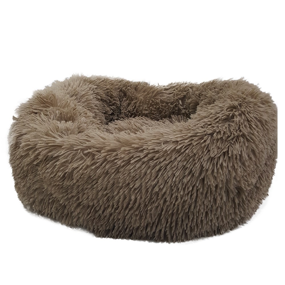 8.jpg Grizzly Velor Plush Round Bed Dark Beige Small - 50 x 15cm - Image 1