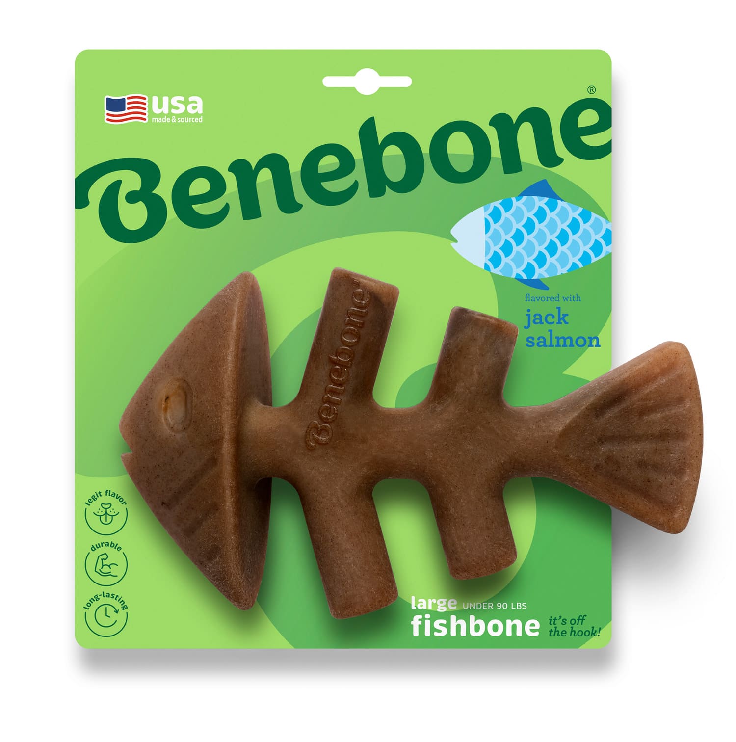 Benebone-Fishbone-Dog-Toy-L.jpg Benebone Fishbone Dog Toy - Image 1