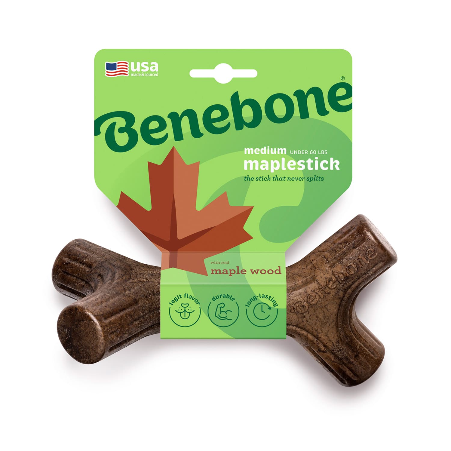Benebone-Maplestick-M-1.jpg Benebone Maplestick Chew Dog Toy - Image 1