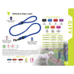 DOCO® Reflective Rope Leash With Plastic Encased Handle Loop Ver.9 Ø13mm x 180cm [Color - Blue, Size-L] - Image 2