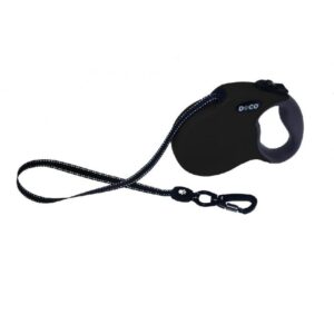Doco All Day Adventure Retractable Leash[Color - Black, Size - S]