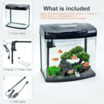 Karis Glass Aquarium BL-310A – 30x21x30.5cm, Maroon - Image 5