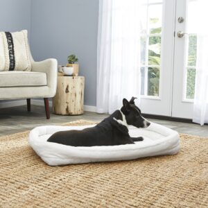 Quiet Time Deluxe Fleece Double Bolster Bed White