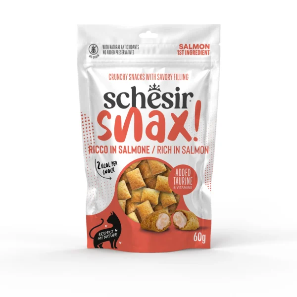 Schesir Snax! Crunchy & Creamy Cat Snack 60g-Salmon