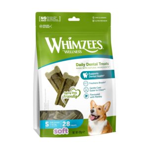 Whimzees Soft Daily Dental Dog Treats Value Bag  Small (28 pcs)