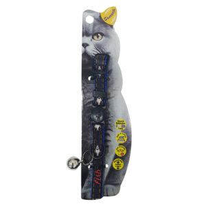 Swooosh Samach In Jeans nylon safe collar C-10mm 18/28cm blue