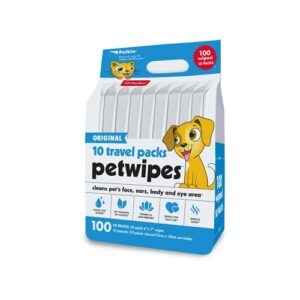 PETKIN Travel Pack Pet Wipes- 100 Ct