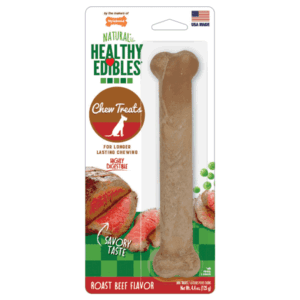 Nylabone Healthy Edibles Longer Lasting Roast Beef Blister Card Giant