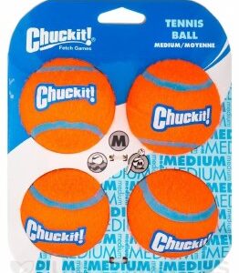 Petmate Chuckit! Tennis Ball 4-Pk Medium