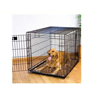 Dry Mate Brown Stripe Tan Paw Dog Crate Mat 27 x 42cm