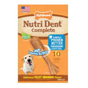 Nylabone Nutri Dent Complete Adult Filet Mignon Large 10ct