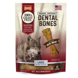 Nylabone Primal Instinct Dental Large Real Meat 6ct Large