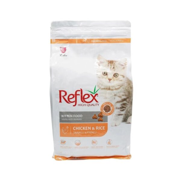 Reflex High Quality Chicken and Rice Dry Kitten Food - 15 Kg