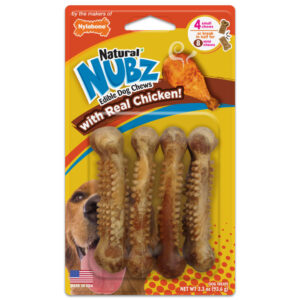 Nylabone Nubz Chicken 4Ct Card (In Shelf Tray) Small Edible Treats