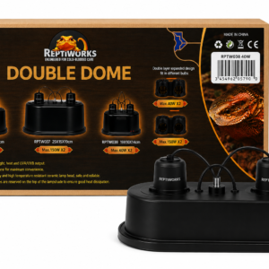 ReptiWorks Double Dome Max.40W×219X10X14Cm / 7.5"X3.9"X3.5"