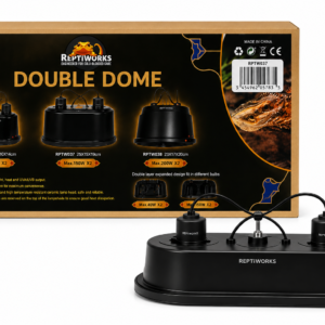 ReptiWorks Double Dome Max.150W×228.5X14.5X19Cm / 11.2"X5.7"X7.4"