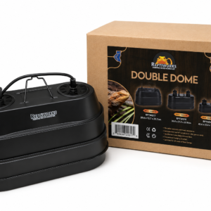 ReptiWorks 2 In 1 Double Dome Lamp Fixture Max.200W×233.2X17.2X20.4Cm / 13"X6.7"X8"