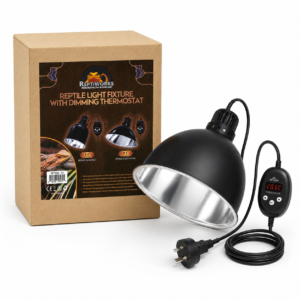 ReptiWorks Reptile Light Fixture With Dimming Thermostat 5.5" Max.100W14X14X19.5Cm / 5.5"X5.5"X7.6