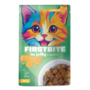 M-PETS Firstbite Duck in Jelly Wet Food Pouches for Cats 12x85g