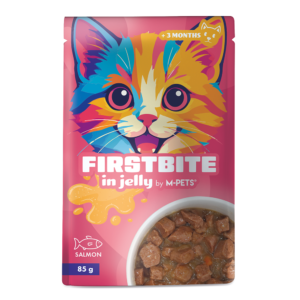 M-PETS Firstbite Salmon in Jelly Wet Food Pouches for Cats 12x85g