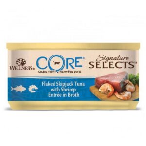 Wellness Core Signature Selects Flaked Skipjack Tuna with Shrimp Adult Cat 79g