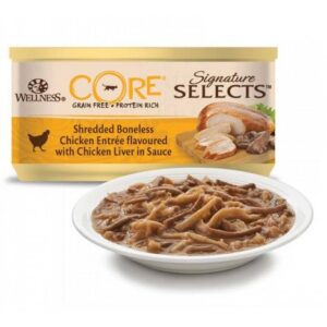 Wellness Core Signature Selects Shredded Chicken with Chicken Liver Adult Cat 79g