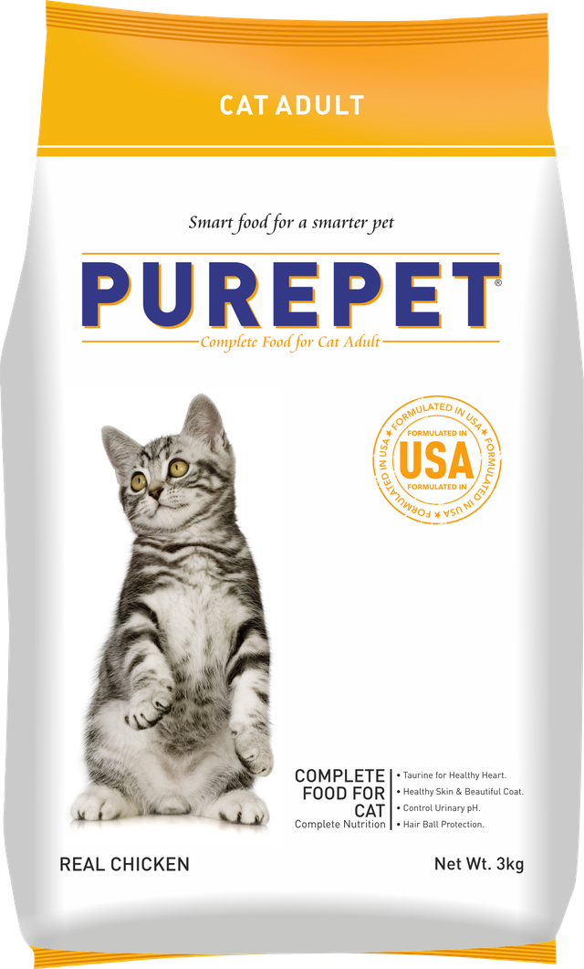 17870442701723849905.png Purepet Cat Adult Real Chicken 3kg - Image 1