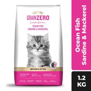Signature Grain Zero Ocean Fish, Sardine, and Mackerel Kitten Dry Cat Food 1.2kg