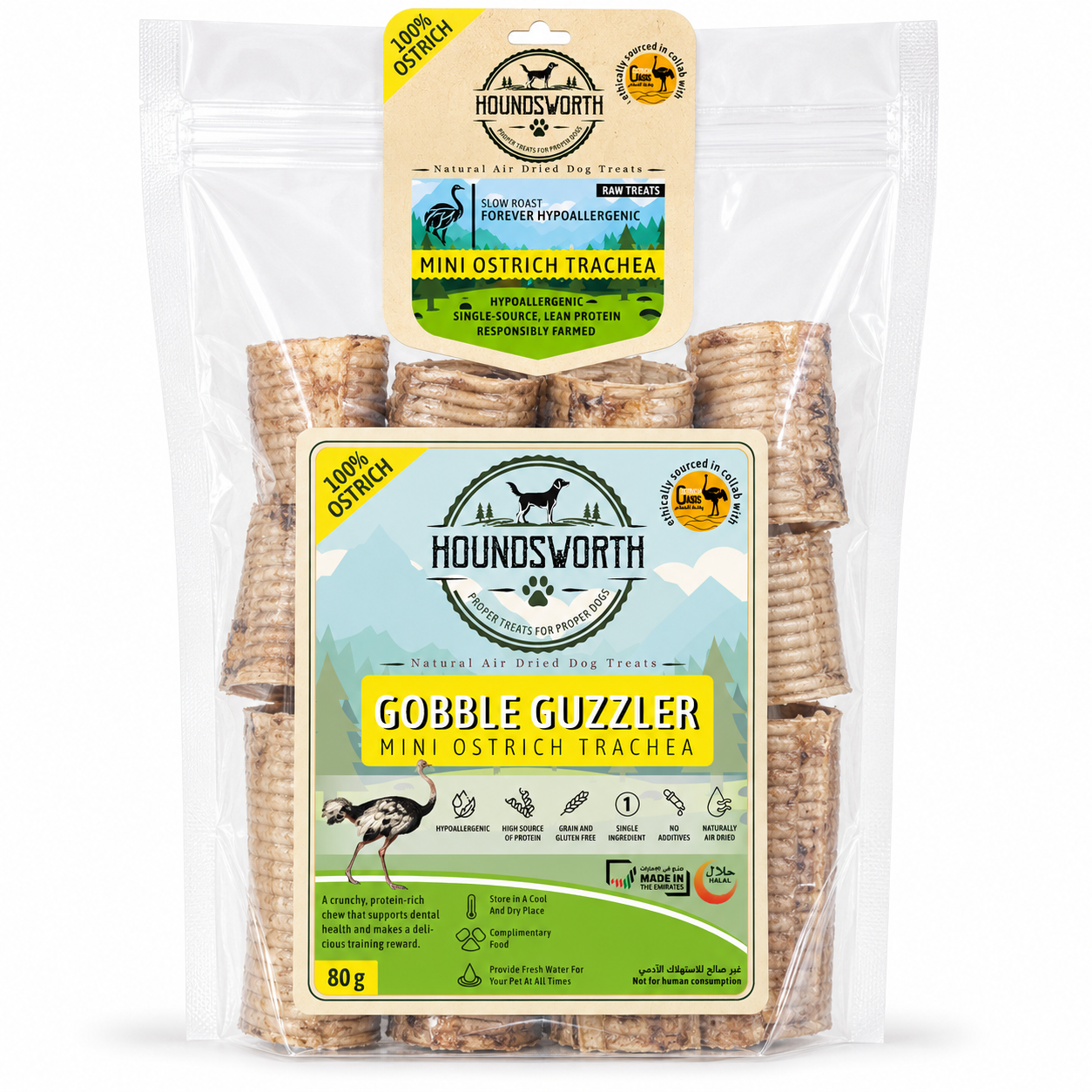 17885302711602121310.png Houndsworth Hypoallergenic Ostrich Gobble Guzzler Trachea 80g - Image 1