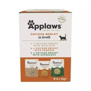 Applaws Chicken Multipack Adult Wet Cat Food Pouch 12 x 70g