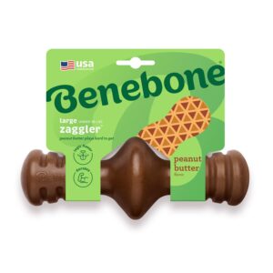 Benebone Zaggler Dog Chew Toy  Peanut-Large