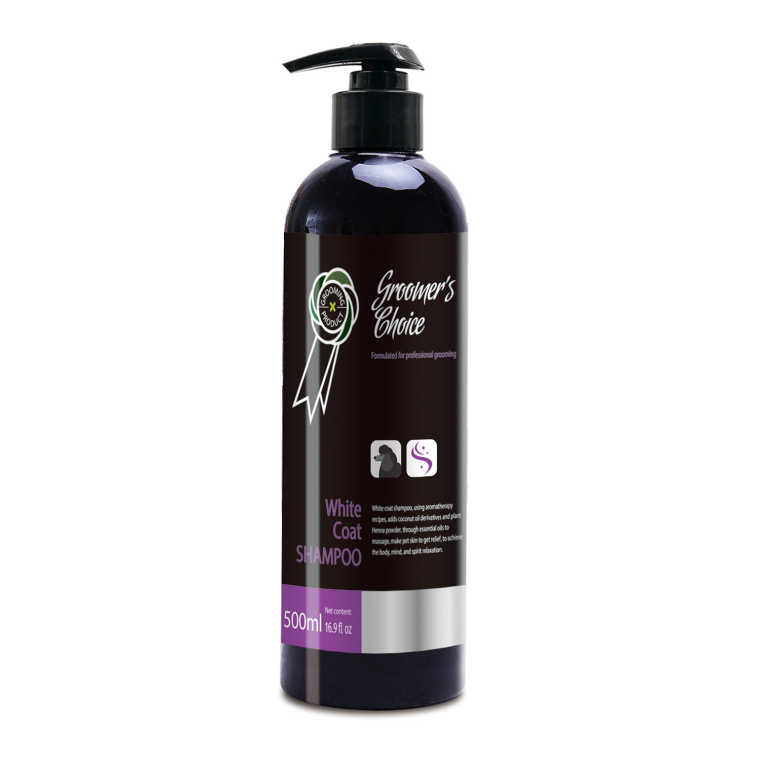 Groomers Choice White Coat Shampoo For Dogs - 500ml Groomers Choice White Coat Shampoo For Dogs - 500ml - Image 1
