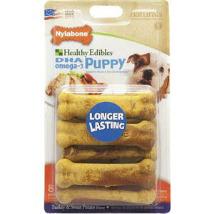 Nylabone Healthy Edibles Longer Lasting Sweet Potato Turkey Puppy Petite 8ct