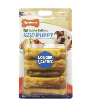 main-5.jpg Nylabone Healthy Edibles Longer Lasting Sweet Potato Turkey Puppy Petite 8ct - Image 1
