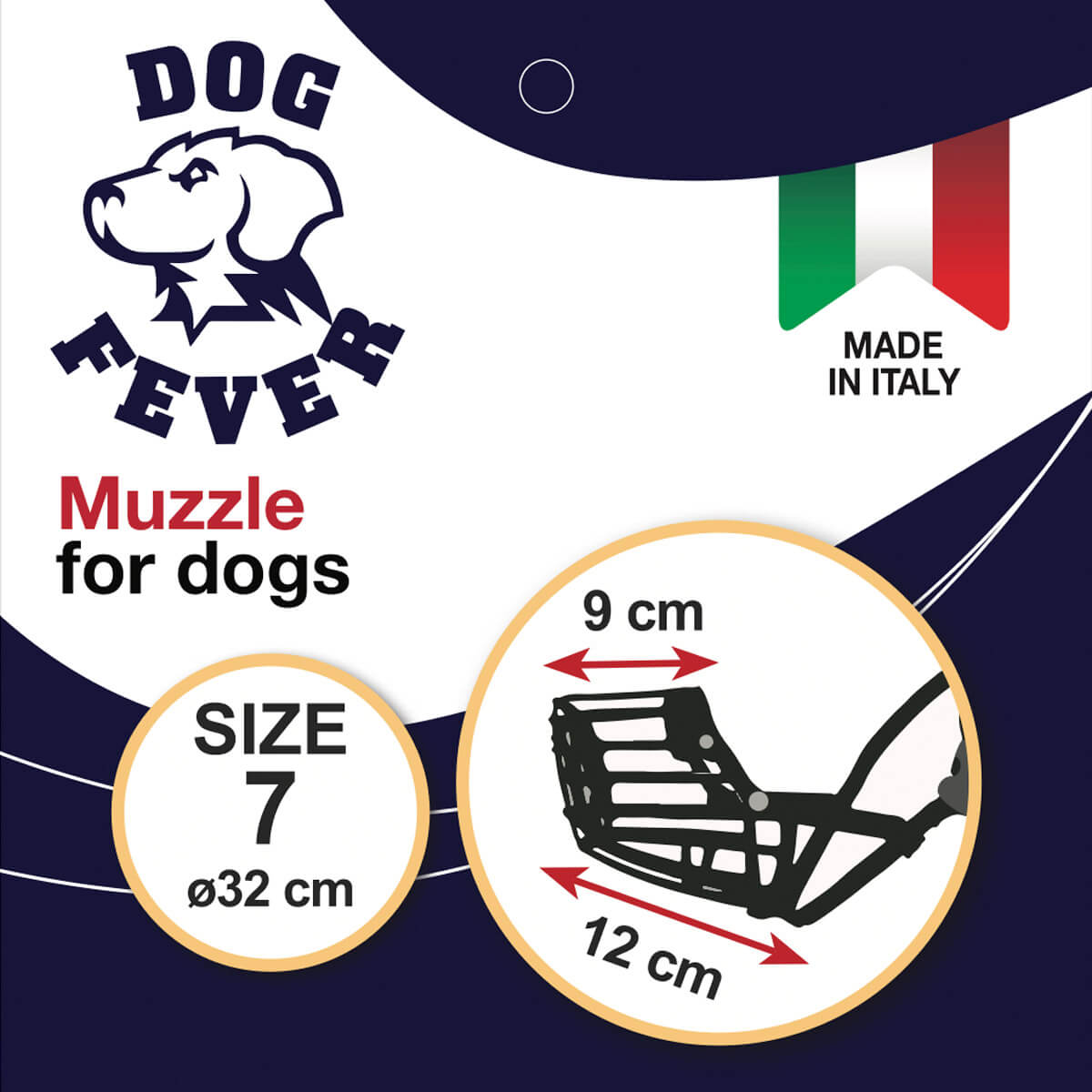 muzzle-BL-7.jpg Dog Fever Plastic Dog Muzzle with Nylon Strap-Size 7 - Image 1