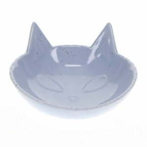 Duvo+ Feeding bowl-Stone-Kitty face 175ml - 14x14x6,5cm Blue