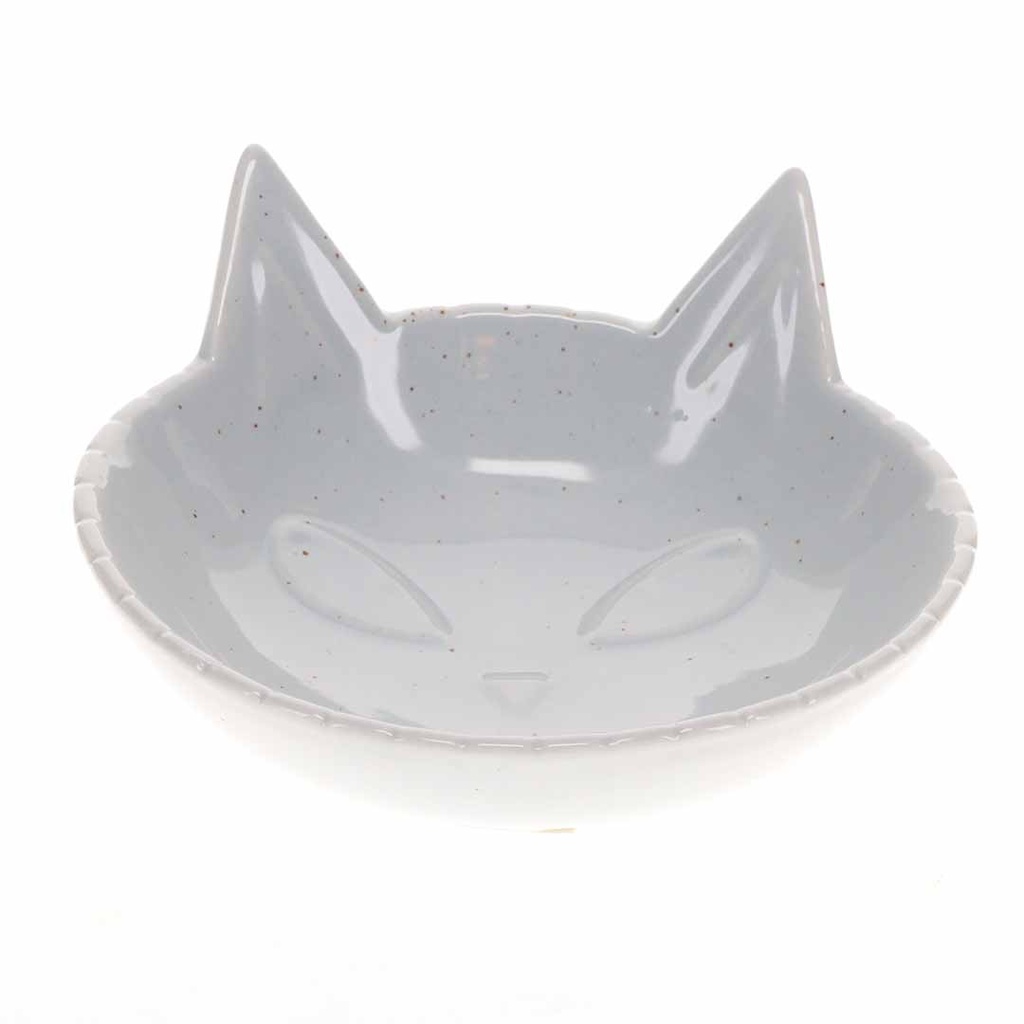 unnamed-file-31.jpeg Duvo+ Feeding Bowl-Stone-Kitty face 175ml - 14x14x6.5cm White - Image 1