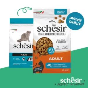 Schesir Monoprotein Adult Dry Cat Food â€“ Fresh Fish-1.5kg