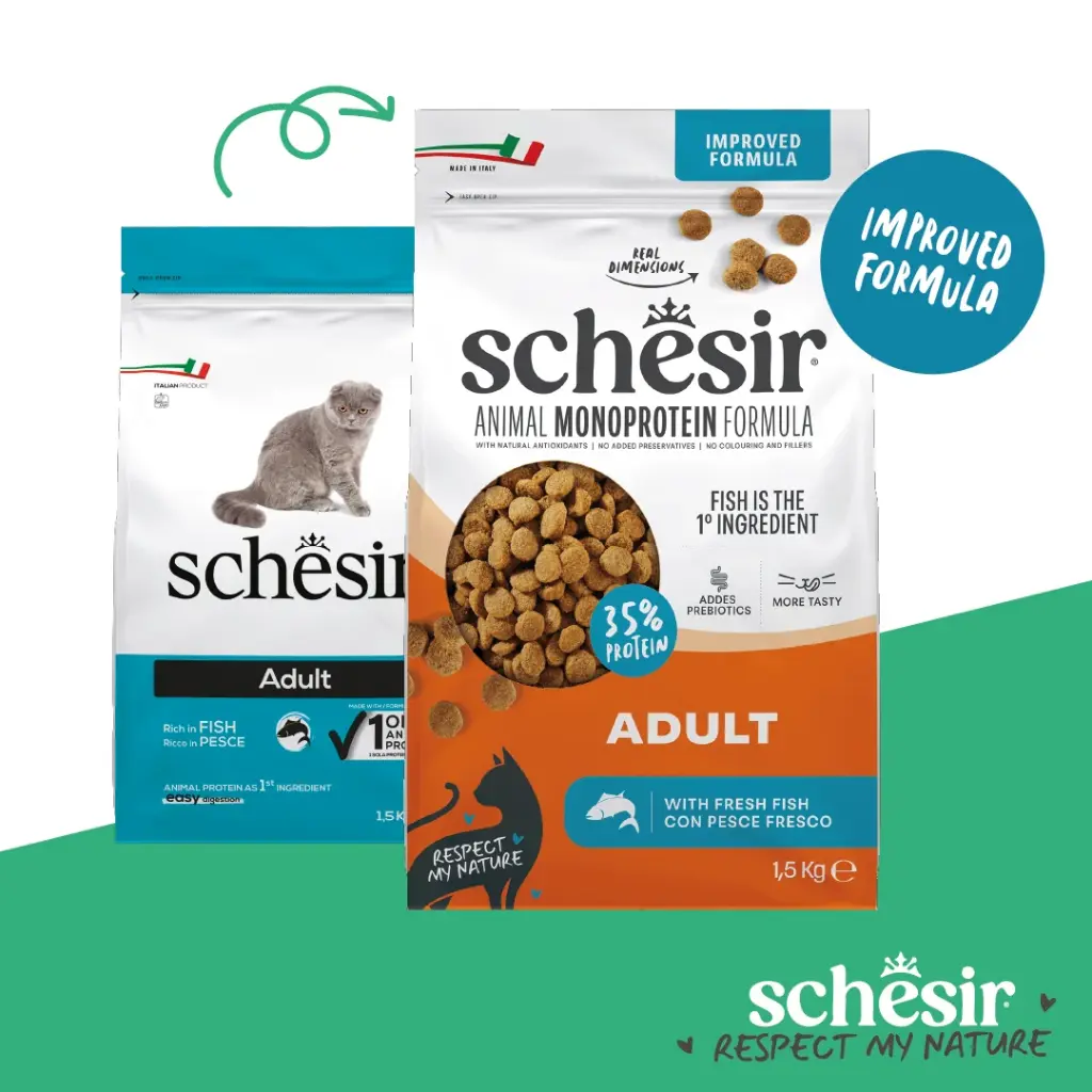 unnamed-file-4.webp Schesir Monoprotein Adult Dry Cat Food – Fresh Fish-1.5kg - Image 1